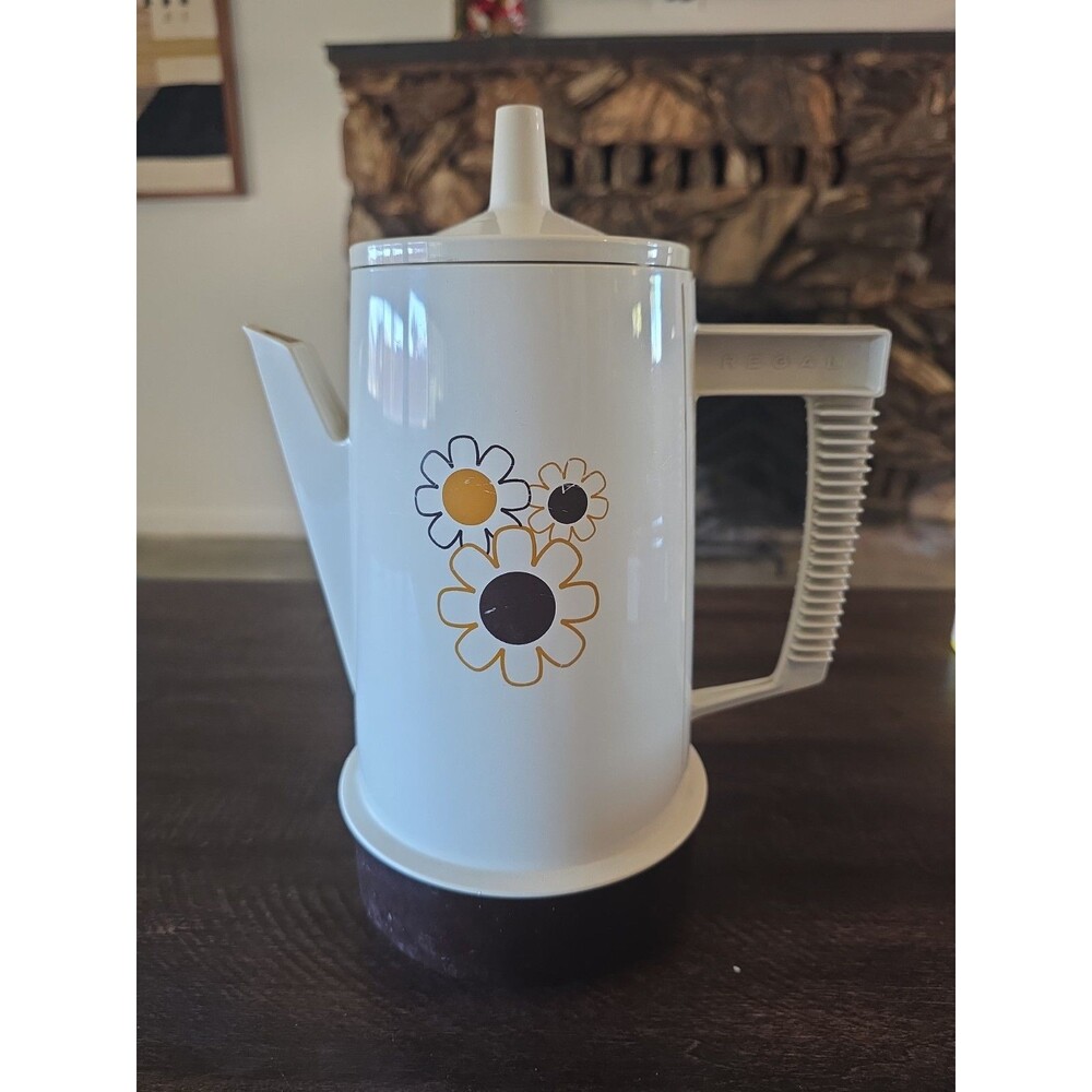 Regal Poly Perk Electric Coffee Pot Percolator 8 Cup Vintage, Works